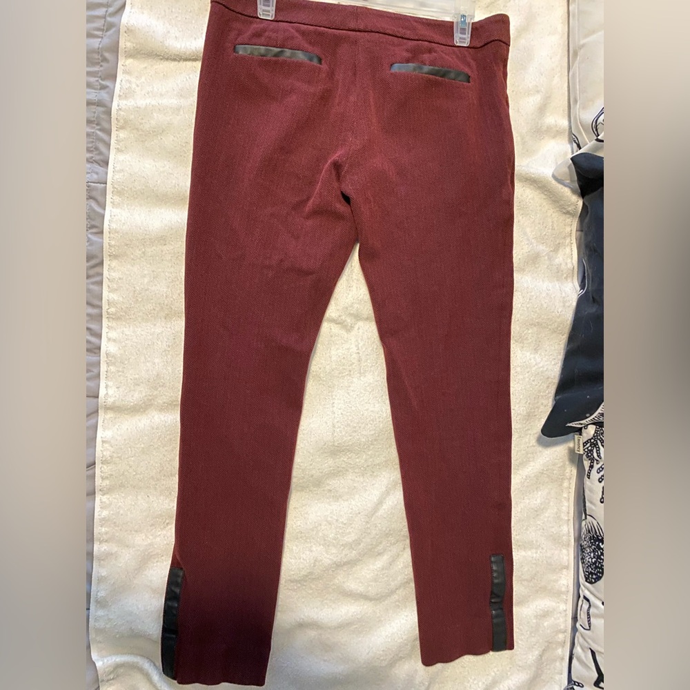 Banana Republic Red and Black Dress Pants Slim Fit